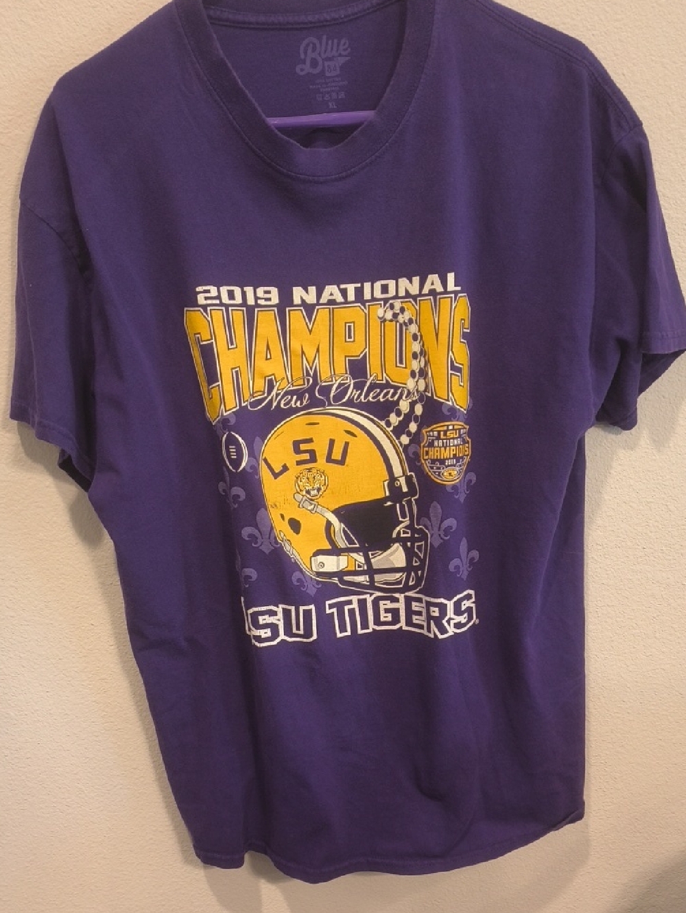 Blue 84 Purple LSU Tigers 2019 National Champions Graphic Tee XL